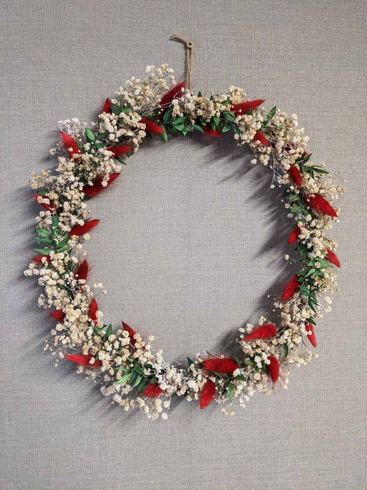 Holly Berry Dried Floral Wreath
