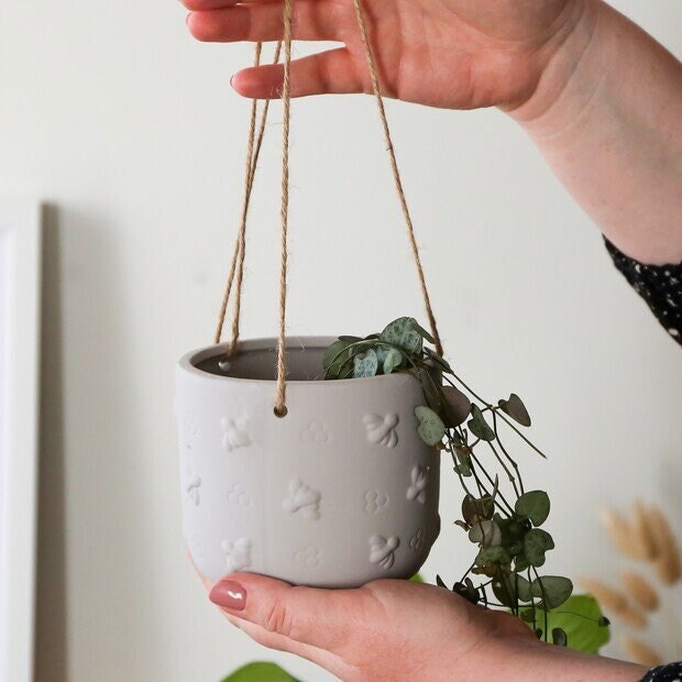 Cement Bee Hanging Planter