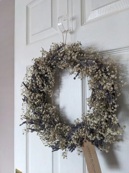 Dried Lavender & Baby's Breath Wreath | 35cm
